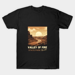 Valley Of Fire State Park Nature Lover Vintage Hiking Outdoor Travel Adventure T-Shirt T-Shirt